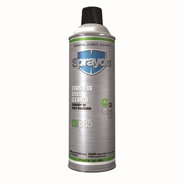 Krylon Sprayon Stainless Steel Cleaner, Size: 20 oz, Net Wt: 17 oz SC0885000 - main